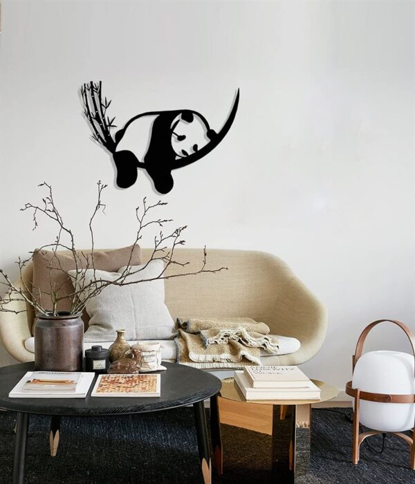 Wallcentre's Sleeping Panda Metal Wall Art