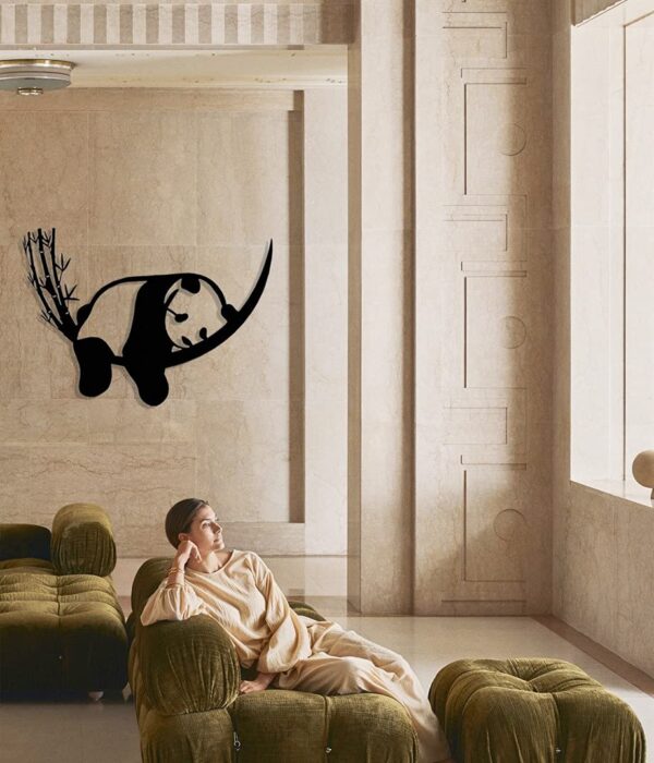 Wallcentre's Sleeping Panda Metal Wall Art
