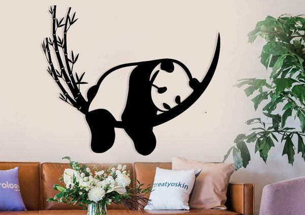 Wallcentre's Sleeping Panda Metal Wall Art
