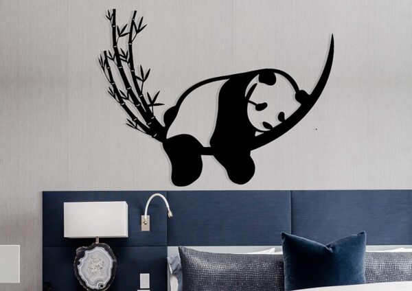 Wallcentre's Sleeping Panda Metal Wall Art