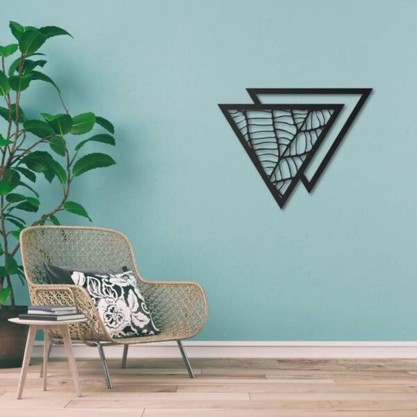 Wallcentre's Florish Triangle Metal Wall Art