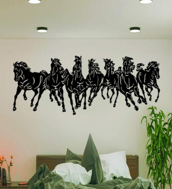 Wallcentre's 7 Horses Metal Wall Art
