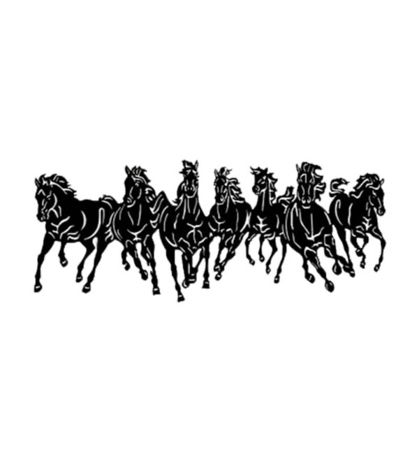 Wallcentre's 7 Horses Metal Wall Art