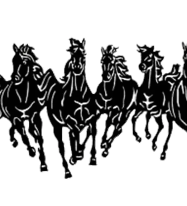 Wallcentre's 7 Horses Metal Wall Art