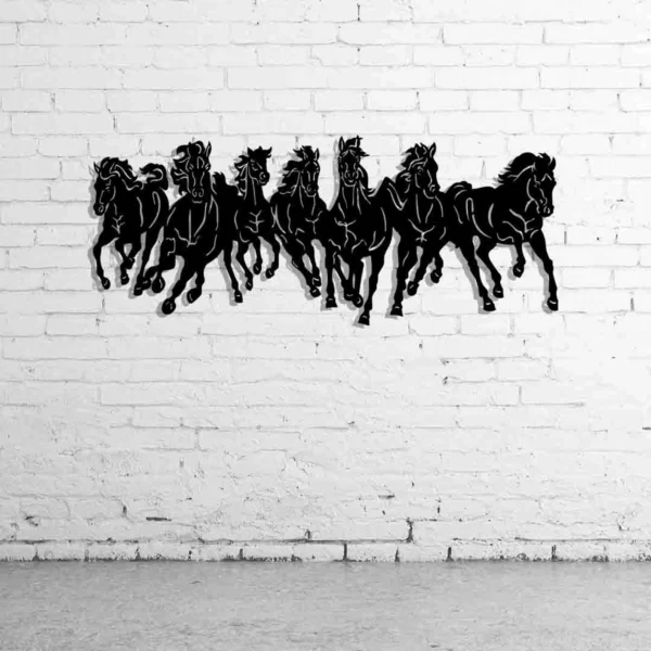Wallcentre's 7 Horses Metal Wall Art