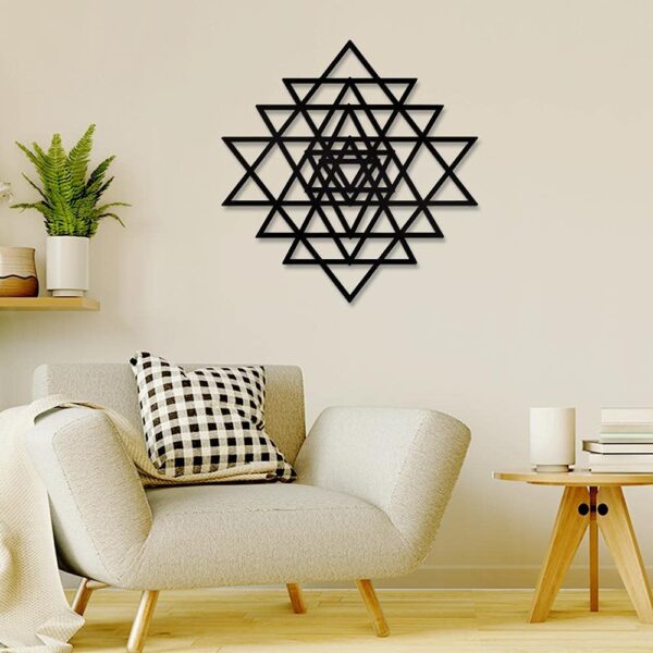 Wallcentre's Geometric Traingle Metal Wall Art