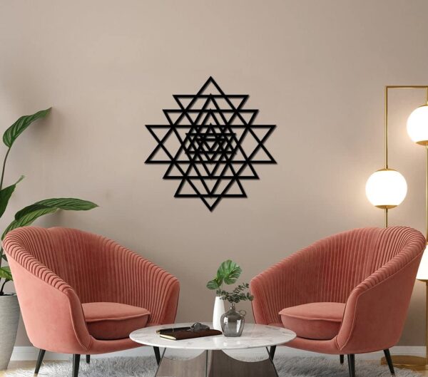 Wallcentre's Geometric Traingle Metal Wall Art