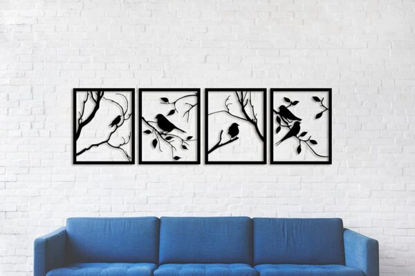 Wallcentre's 4 Set Tree with Branches & Birds