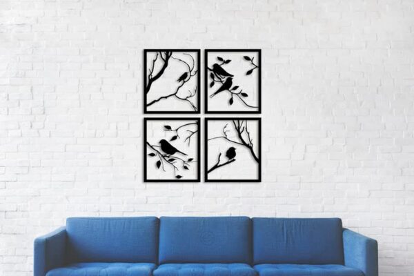 Wallcentre's 4 Set Tree with Branches & Birds