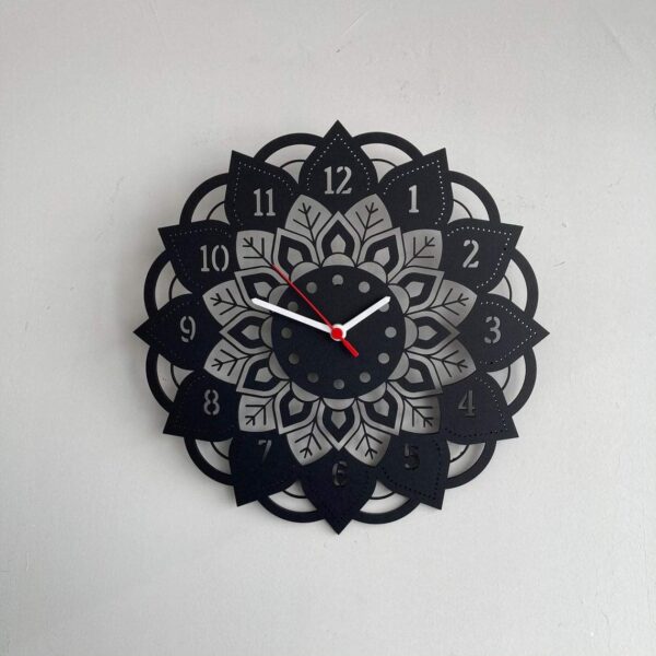 Wallcentre's Geometric Mandala Metal Wall Clock