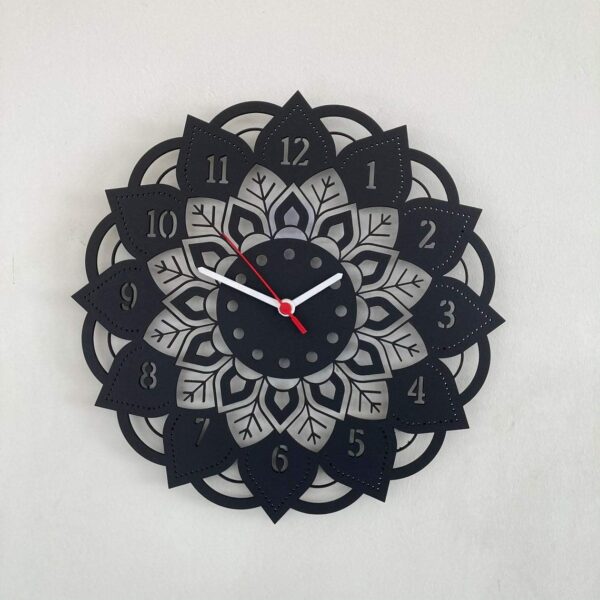 Wallcentre's Geometric Mandala Metal Wall Clock