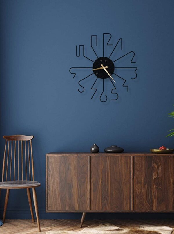 Wallcentre's Metal Vintage Line Clock 1.5 X 1.5 ft.