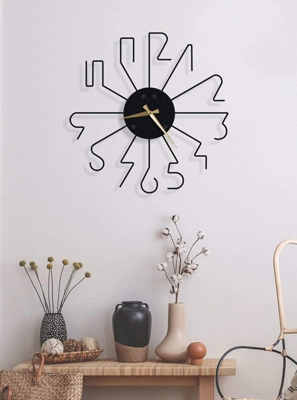 Wallcentre's Metal Vintage Line Clock 1.5 X 1.5 ft.