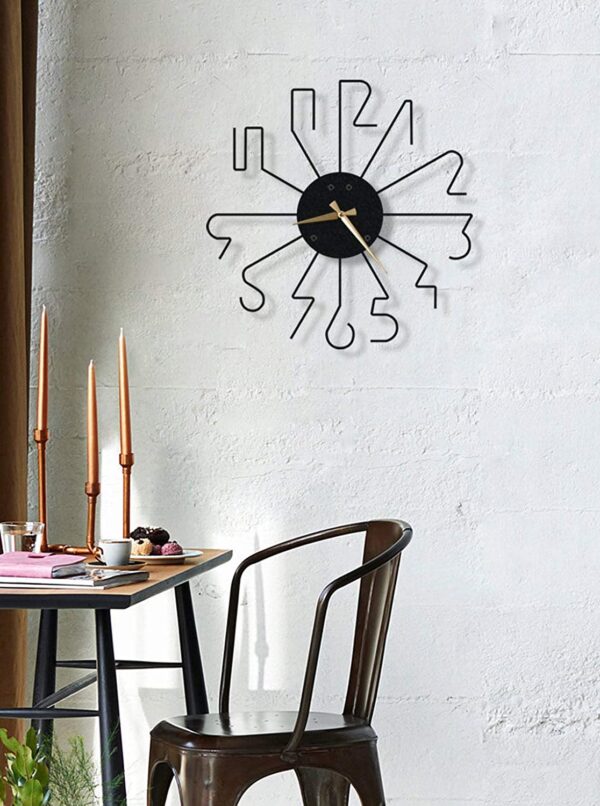 Wallcentre's Metal Vintage Line Clock 1 X 1 ft.