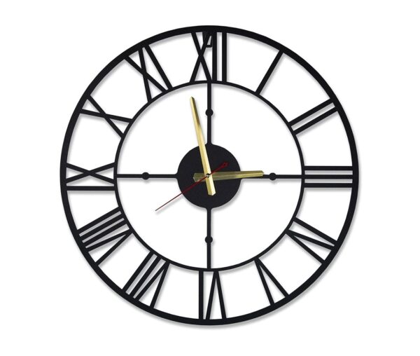 Wallcentre's Oxford Wall Clock for Home, Office, Living Room Decor (Black, Size: 1.5X1.5 ft)