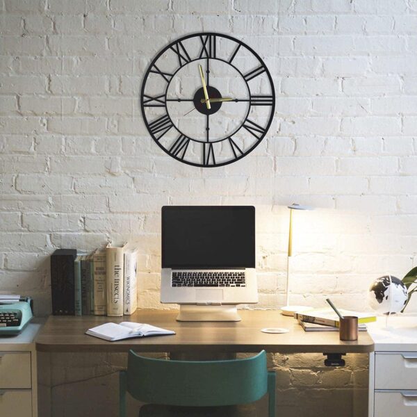 Wallcentre's Oxford Wall Clock for Home, Office, Living Room Decor (Black, Size: 1.5X1.5 ft)