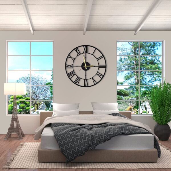 Wallcentre's Oxford Wall Clock for Home, Office, Living Room Decor (Black, Size: 1.5X1.5 ft)